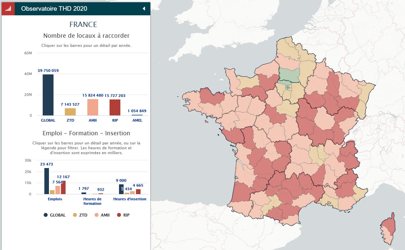     Emploi dans la fibre : une carte pour détailler les besoins par territoire
